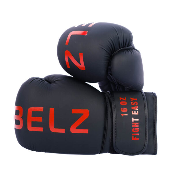 rebelz boxing gloves black and red 1