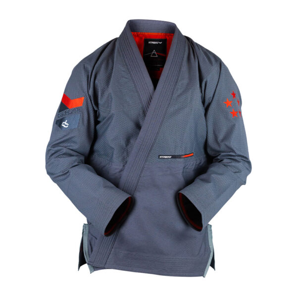 Hyperfly BJJ Gi Starlyte X grå/röd