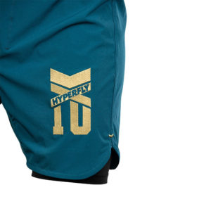 Hyperfly Grappling Shorts Icon teal gold 6