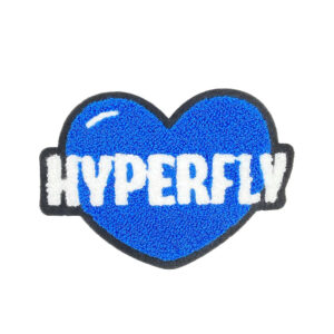 Hyperfly patch show heart blue