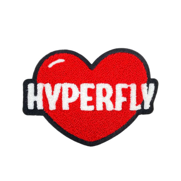Hyperfly patch show heart red