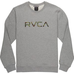 RVCA Crewneck Big Logo gra camo 1