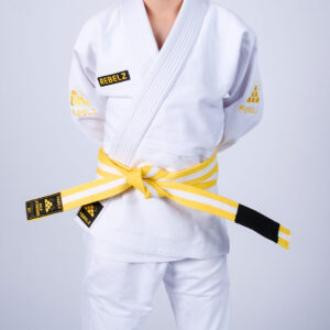 Rebelz BJJ Belts Kids Gold Standard Yellow White