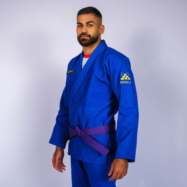 Rebelz BJJ Gi Gold Standard 3 blue 2