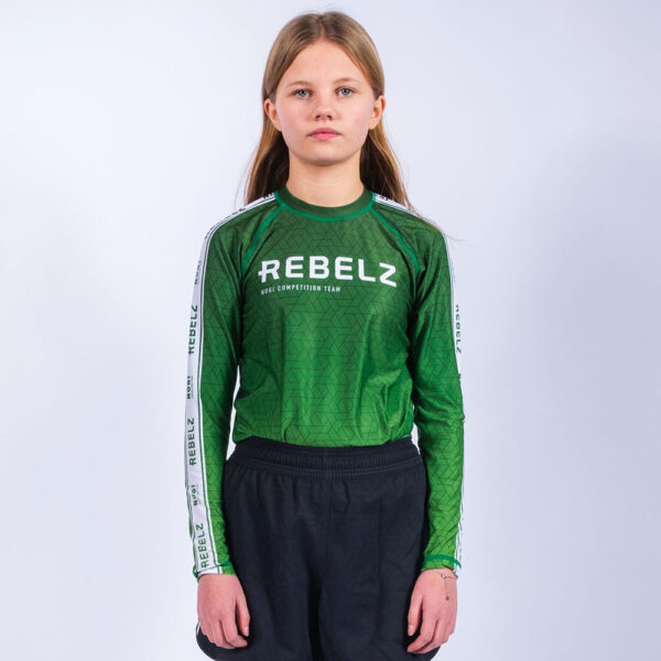 Rebelz Rashguard Kids Ranked green 4