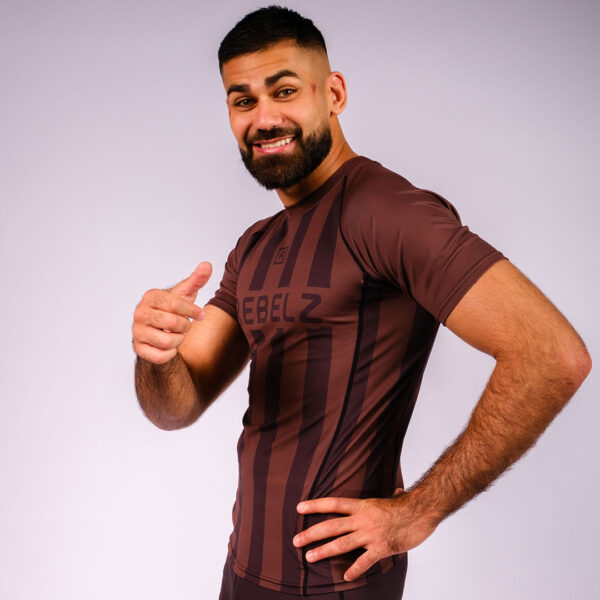 Rebelz Rashguard Men Ranked Fight Club brown 2