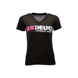 Six Duece Fitness Dri Fit V neck Shirt pink 1