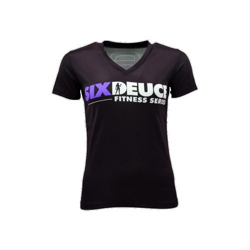 Six Duece Fitness Dri Fit V neck Shirt purple 1