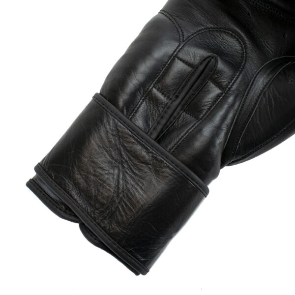 Super Pro Combat Gear Thai Pro Leather Boxing Gloves Black5