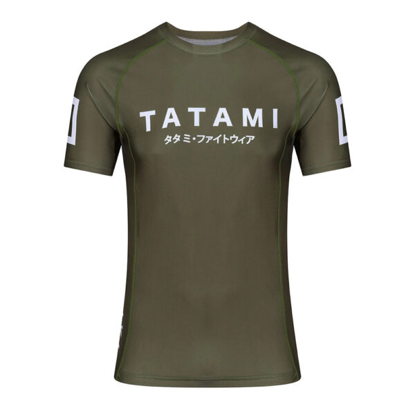Tatami Rashguard Katakana Short Sleeve khaki 1