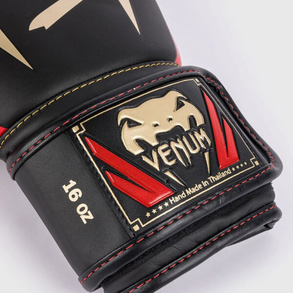 Venum Boxing Gloves Elite black gold red 4